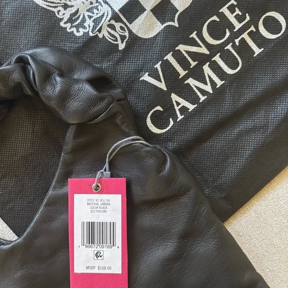 Vince Camuto Jilli Black Leather Hobo Bag. New with tags - Picture 5 of 6